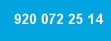 920 072 25 14